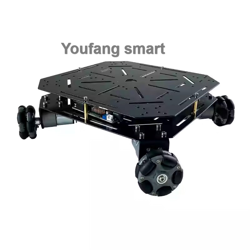 Ros Robot - 5kg積載ROS 4WDオムニホイールロボットカーシャーシ、エンコーダーモーター付きスクエアモバイルロボット、STM32 Ps2プログラマブルロボットDIYキット