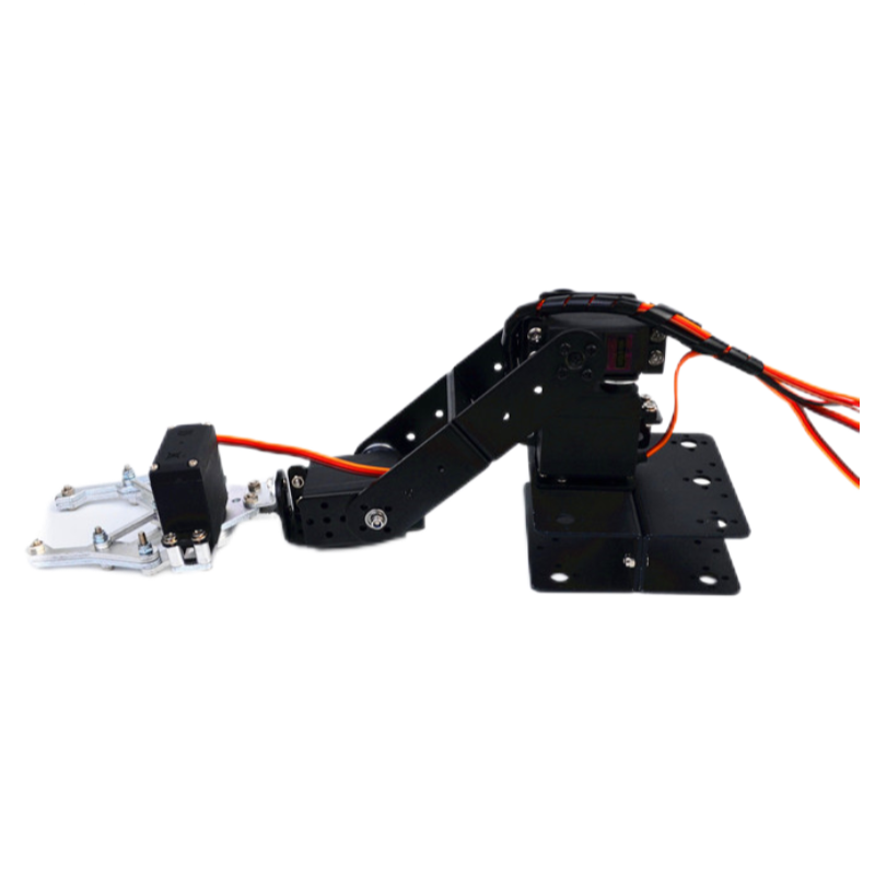 Robot Arm Kit - MG996 4自由度分解式メカニカルアーム、クロー型グリッパー付きアルミ合金マニピュレーター、サーボロボットアーム、プログラマブルロボットDIYキット