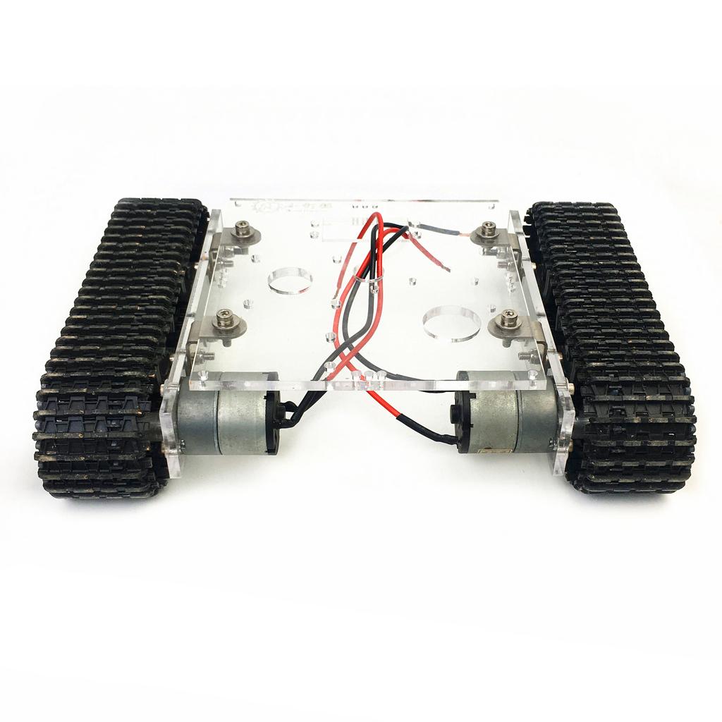 Robot Car Kit - アクリル合金製の車体と履帯を備えたロボット。教育実験用のDIY科学玩具キット。