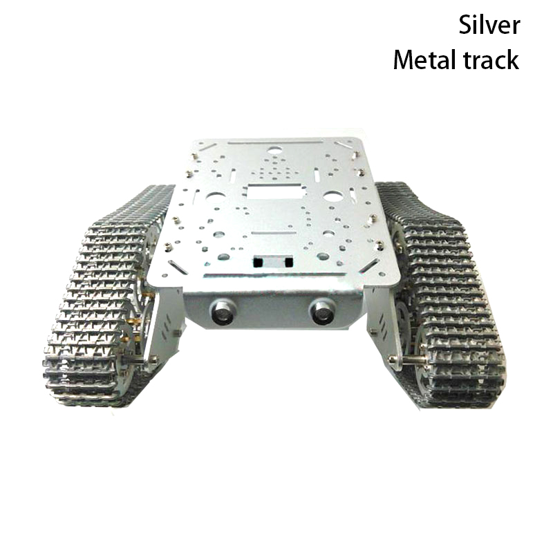 Robot Arm Kit - プラスチックまたは金属製の履帯を備えた金属製2WD戦車シャーシ。ArduinoやRaspberry Piでプログラミング可能なロボットカー用DIYキット。