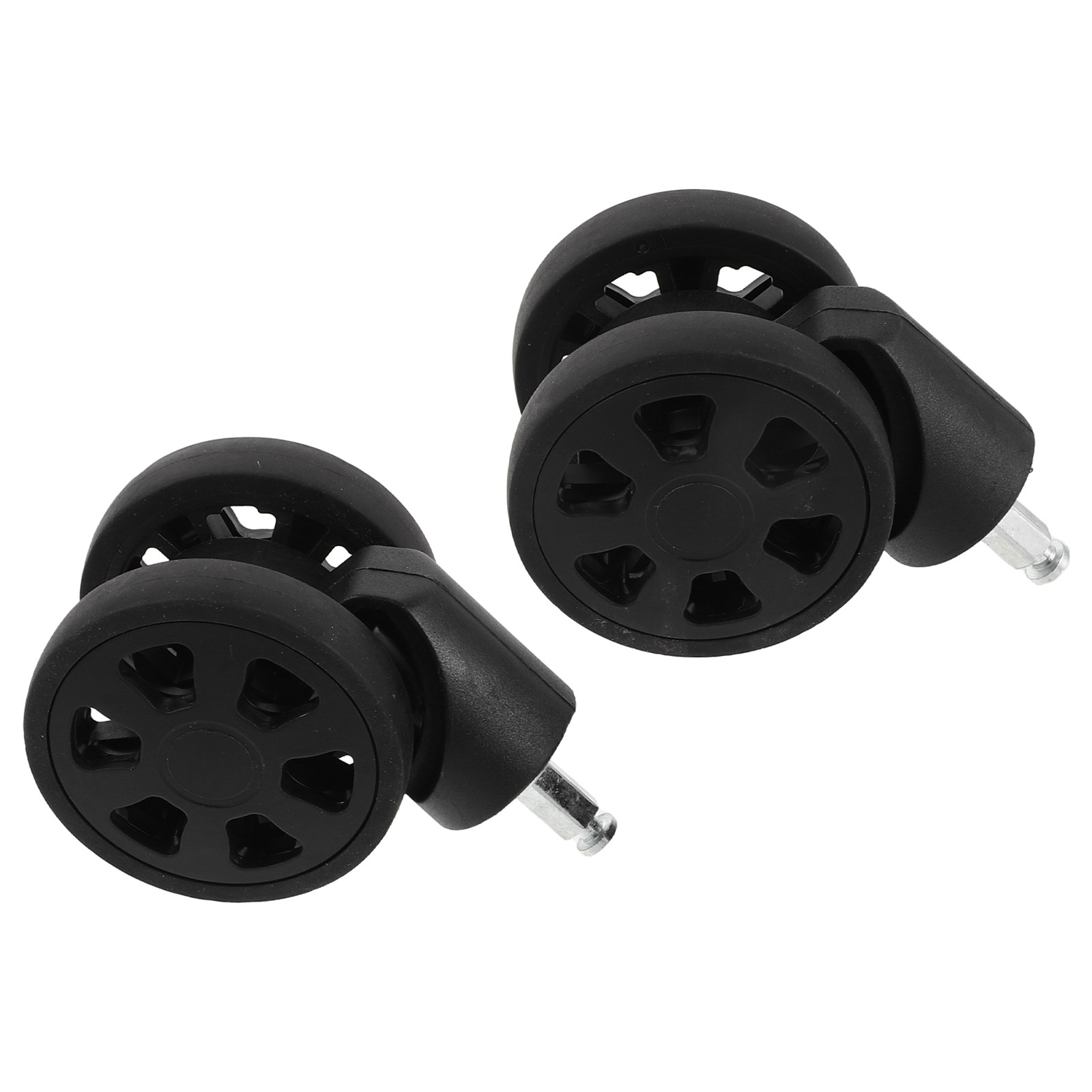 Caster Wheel - 2個入り、汎用スーツケース用車輪、超静音・滑らかな動き、360度回転、静音旅行用キャスターホイール、交換用
