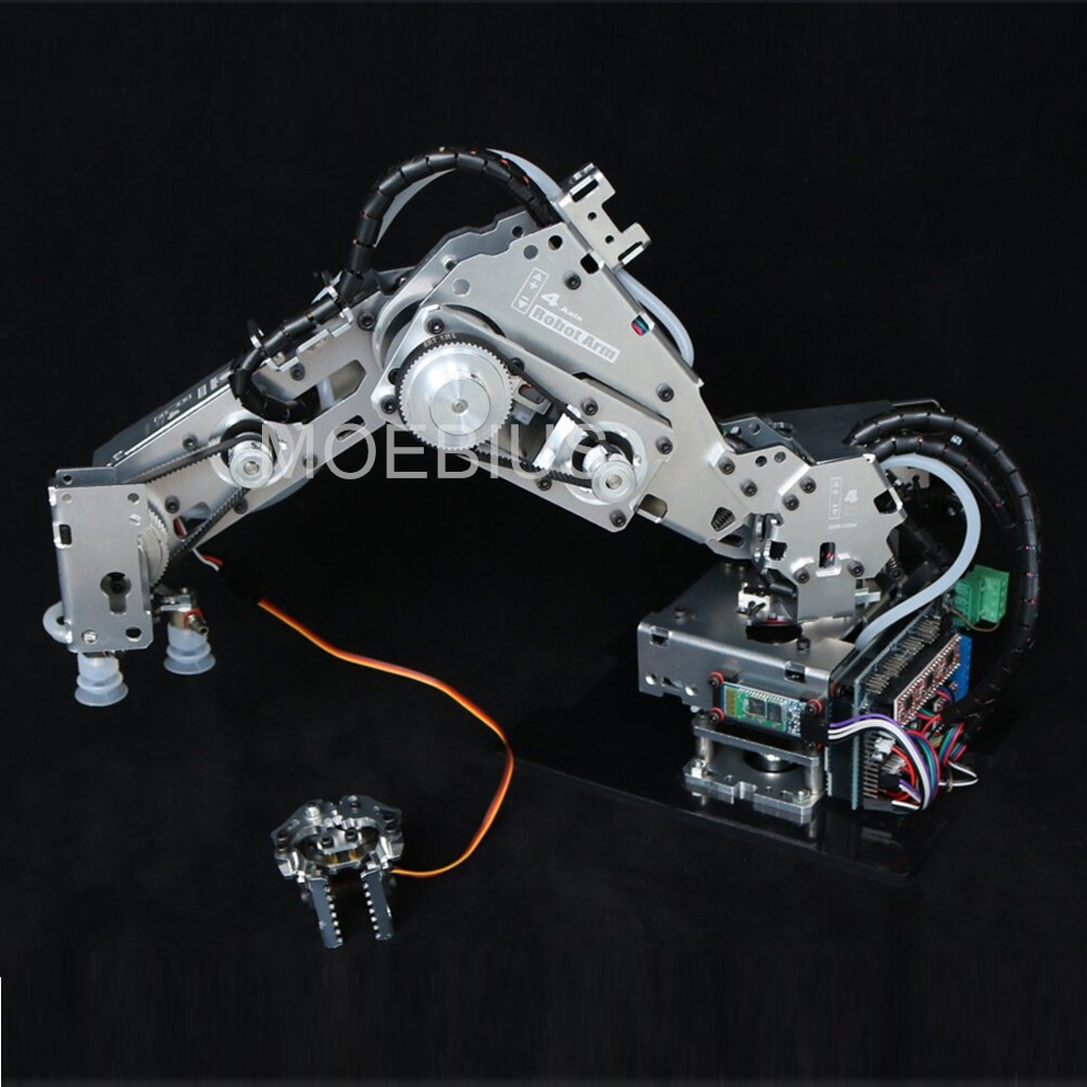 Robot Arm Kit - 2026年型 大型ロード対応 Arduino 4軸吸着ポンプ式ロボットアーム（遊星歯車減速モーター搭載） 産業用教育ロボット