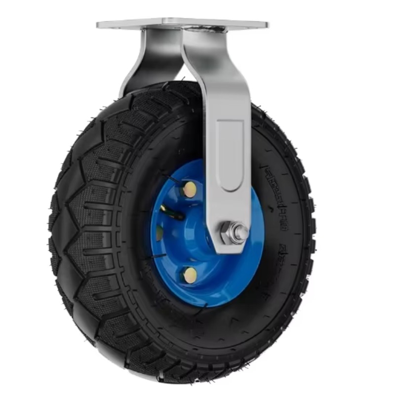 Caster Wheel - Hanak78 固定式ゴム製キャスターホイール、6インチ固定式非旋回式スペアキャスターコンポーネント