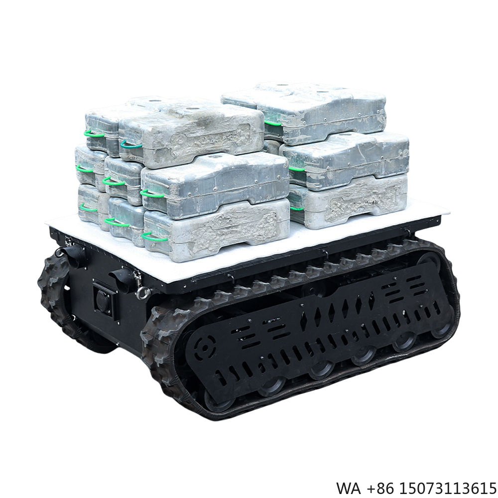 Robot Chassis - 300～600kg積載可能なRCタンククローラーロボットシャーシ、階段昇降用ゴムトラックとDCブラシレスモーター付き
