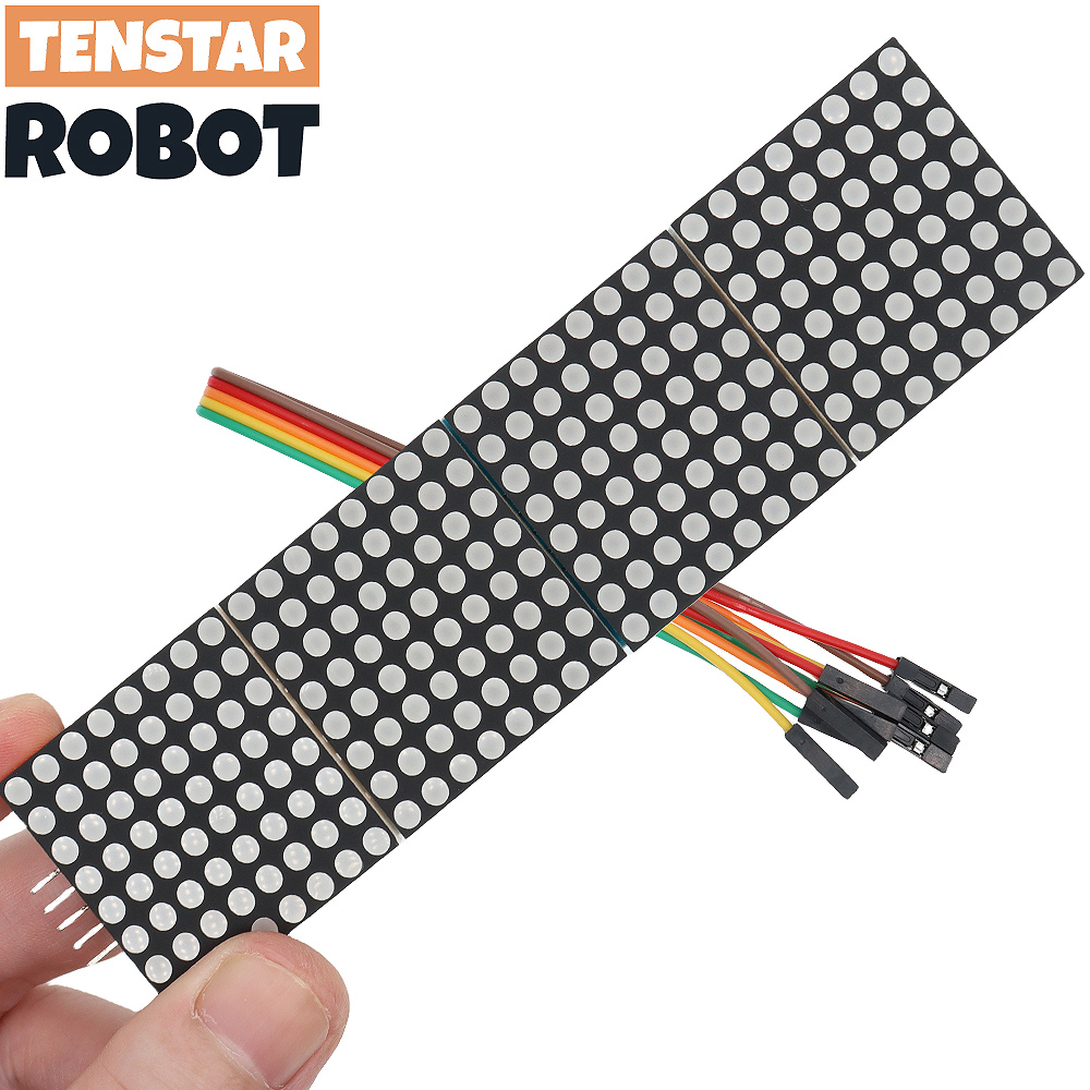 Line Follower Robot - MAX7219 ドットマトリックスモジュールマイクロコントローラ 4 1 ディスプレイと 5P