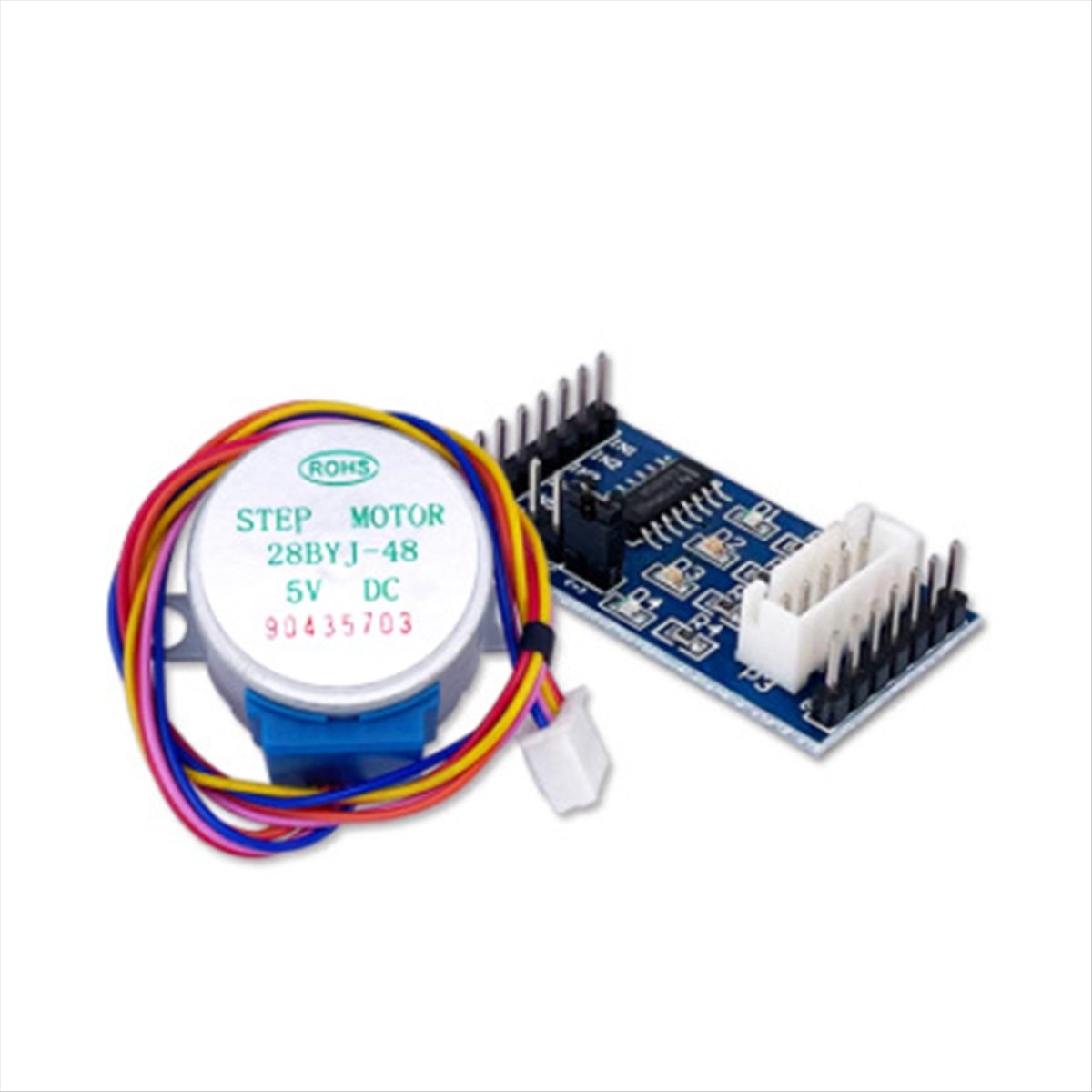 28Byj-48 - 【モーター部品】28BYJ-48 ギアードステッピングモーター DC 5V、およびULN2003 ステッピングモータードライバーボードモジュール。5～12Vの電源で動作し、プロジェクトに最適。