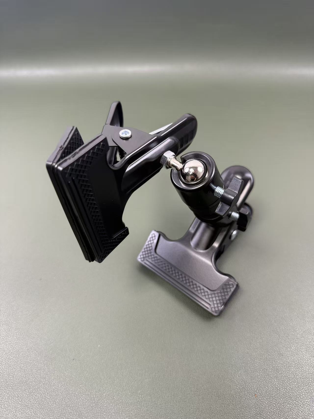Pan Tilt Bracket - ユニバーサル両頭クランプ式パンチルト回転デスクトップスタンド - 多角度調整可能な強力で安定した円筒管固定具