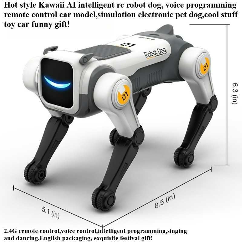 Robot Remote Control - クールなおもちゃの車、面白いギフト-ホットで可愛いAIインテリジェントRCロボット犬、リモコンカー、電子ペット犬、子供向けRCカーのおもちゃ