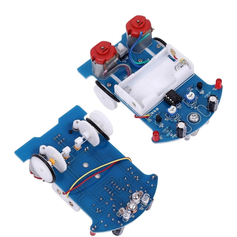 Line Follower Robot - 練習用はんだ付け学習キット スマートカーはんだ付けプロジェクトキット ラインフォローロボット 初心者向けDIY電子工作