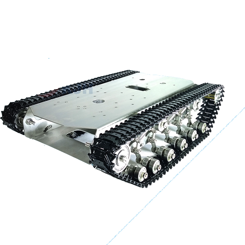 Ros Robot - ビッグロードTS600 RCタンク メタルシャーシ DCモーター搭載 メタルステンレス製トラック ロボットカー