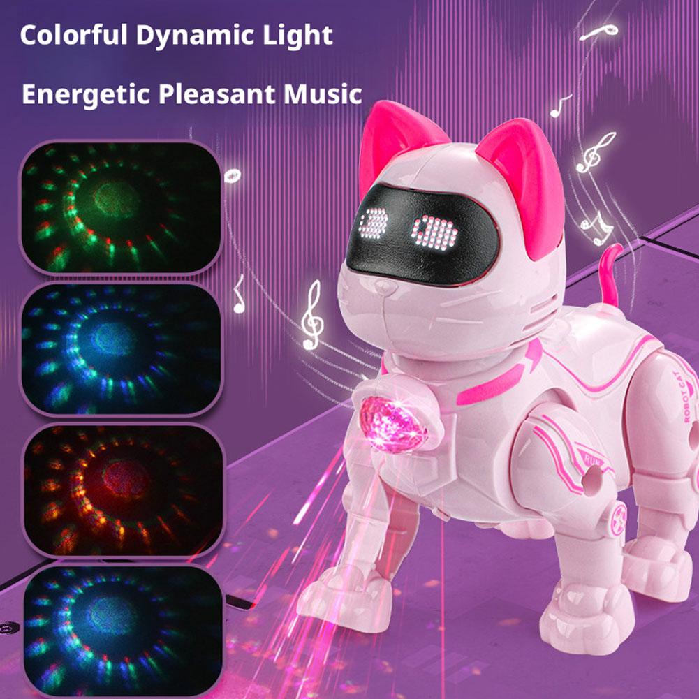 電動ロボット猫、リード付き、歩く、歌う、ぬいぐるみ子猫のおも - Line Follower Robot のレビューと価格