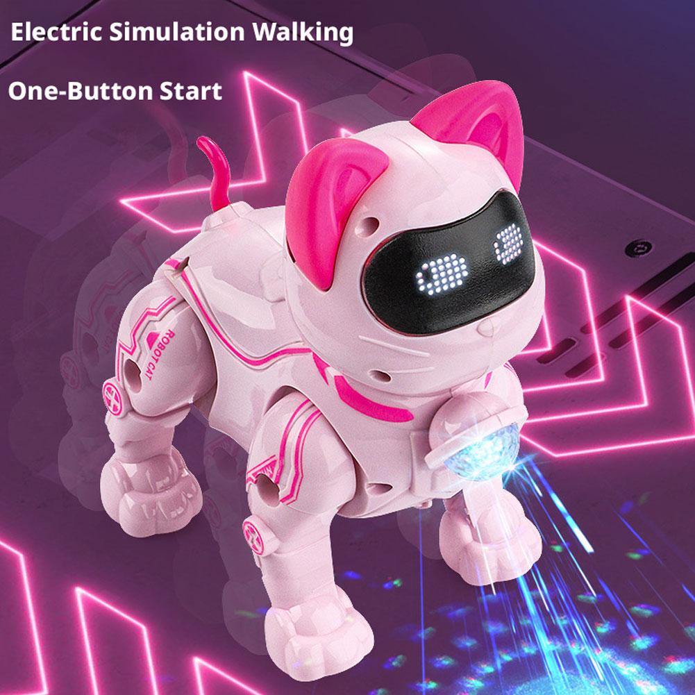 電動ロボット猫、リード付き、歩く、歌う、ぬいぐるみ子猫のおも - Line Follower Robot のレビューと価格