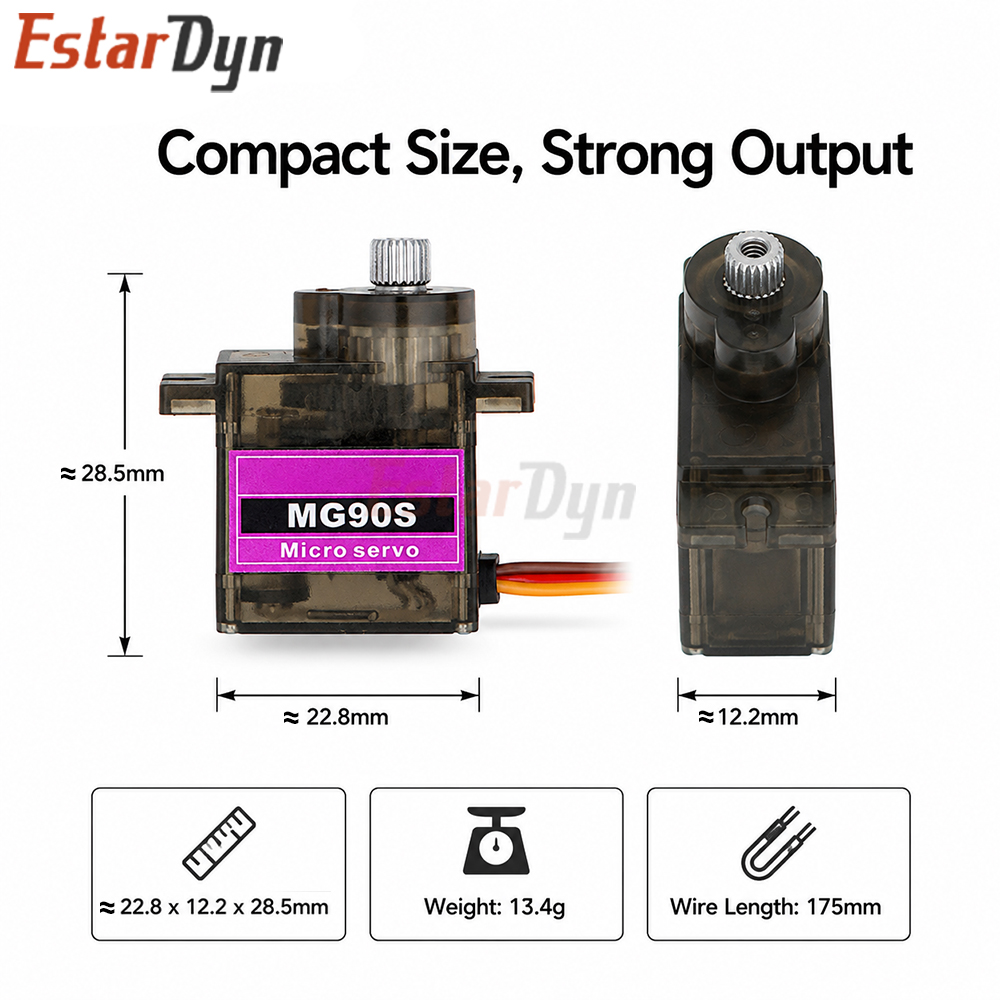 Estardyn MG90S デジタルメタルギア 9g マイ - Sg90 Servo のレビューと価格