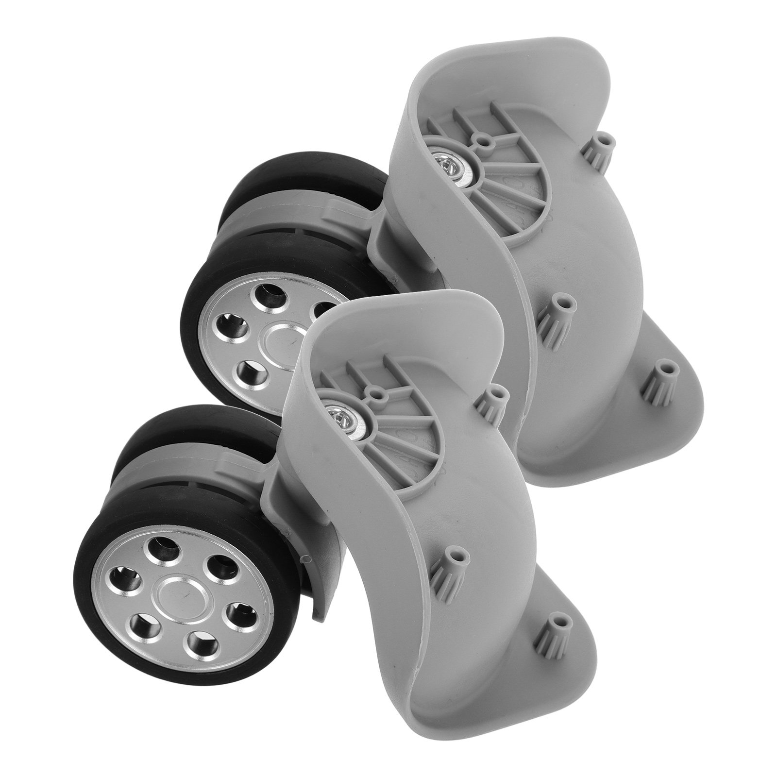 1組の丸穴付きスーツケース用車輪交換キット。明るいグレー色。 - Caster Wheel のレビューと価格