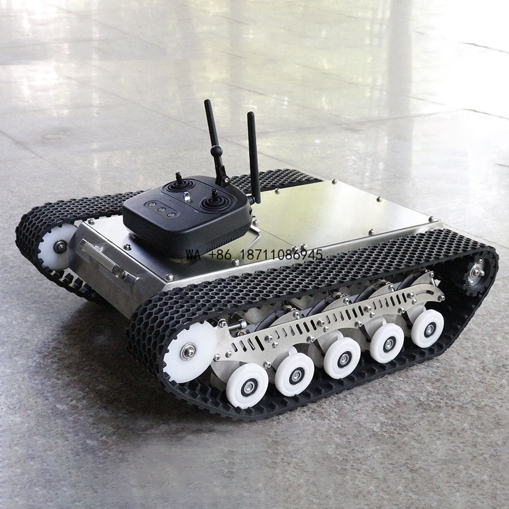 優れたガラス接着力を備えたゴムクローラ式ロボットシャーシプラ - Robot Chassis のレビューと価格