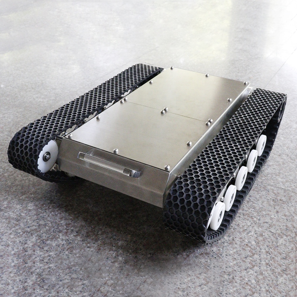 優れたガラス接着力を備えたゴムクローラ式ロボットシャーシプラ - Robot Chassis のレビューと価格