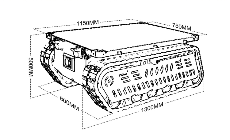 300～600kg積載可能なRCタンククローラーロボットシャ - Robot Chassis のレビューと価格