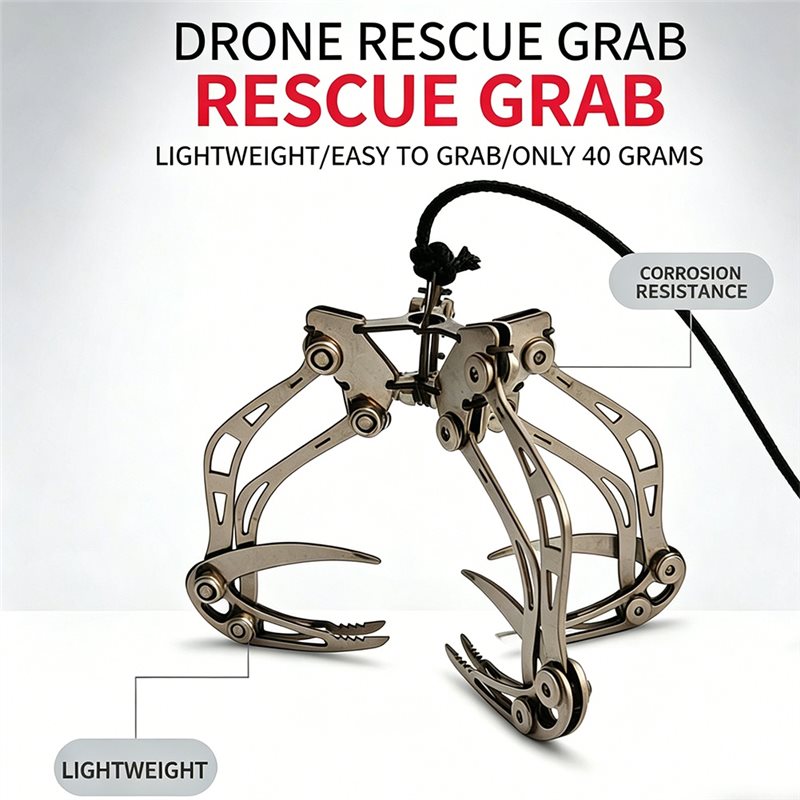 B63B-ドローンアクセサリー 軽量ステンレス製ドローン救助 - Robot Gripper Claw のレビューと価格