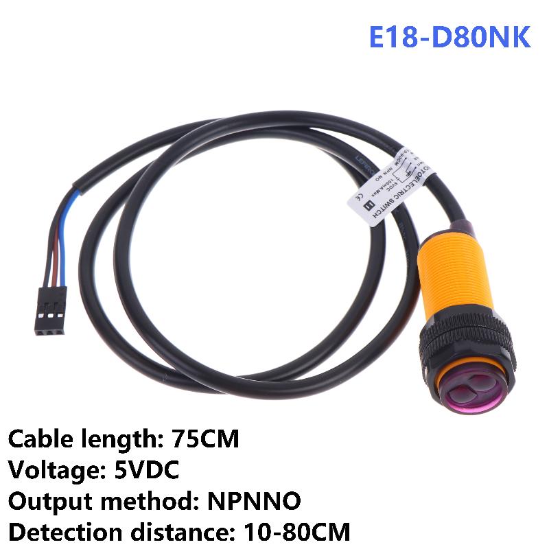 新しい E18-D80NK 赤外線障害物回避センサー 5V  - Infrared Obstacle Sensor のレビューと価格