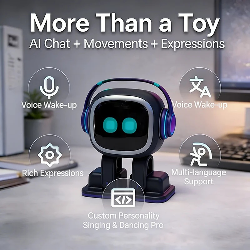 新しいEMO AIロボットインタラクティブデスクトップコンパ - Ros Robot のレビューと価格