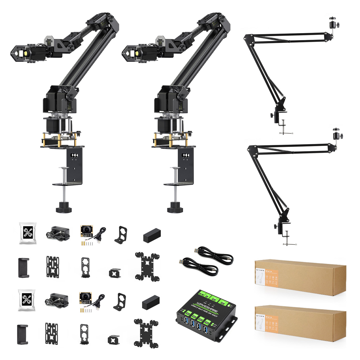 Waveshare 5+1DOF ロボット アーム キット  - Robot Arm Kit のレビューと価格