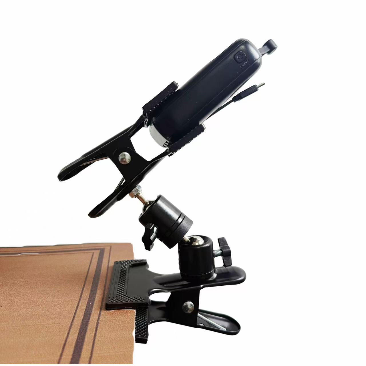 ユニバーサル両頭クランプ式パンチルト回転デスクトップスタンド - Pan Tilt Bracket のレビューと価格