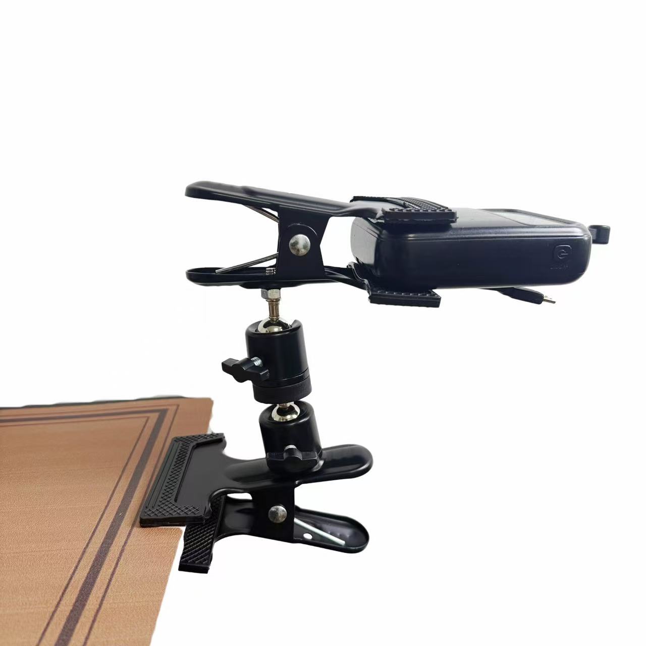 ユニバーサル両頭クランプ式パンチルト回転デスクトップスタンド - Pan Tilt Bracket のレビューと価格