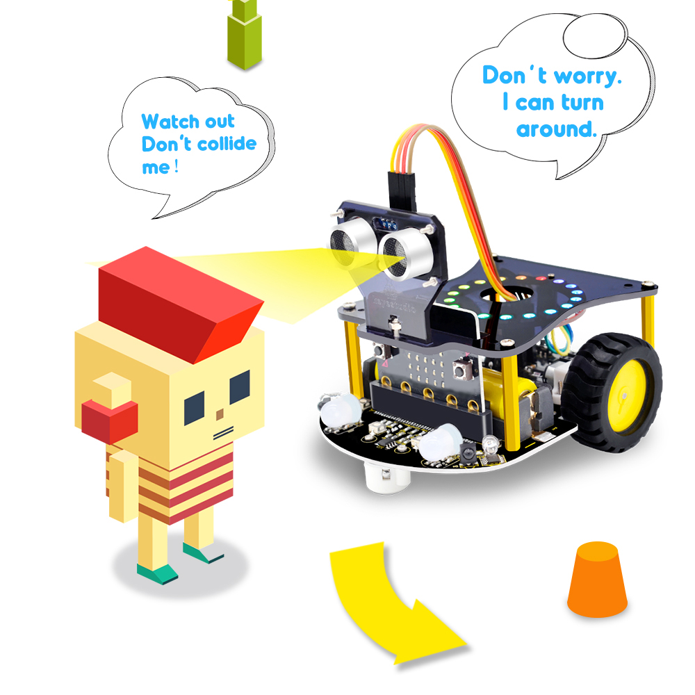 Kidsbits 2WD Microbit V2 ロボットカ - Microbit Robot のレビューと価格