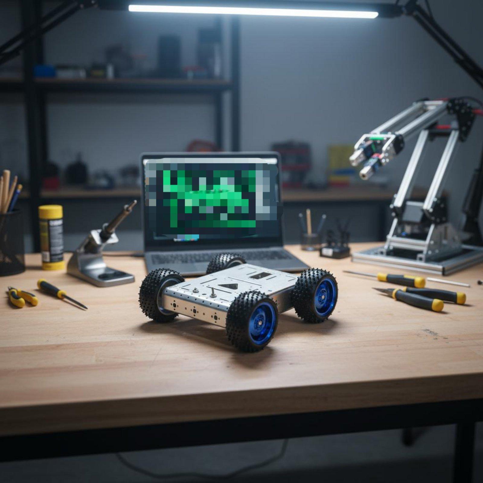 4WDスマートカー用下部構造。5kgの積載能力を持つ4WDロ - Robot Chassis のレビューと価格