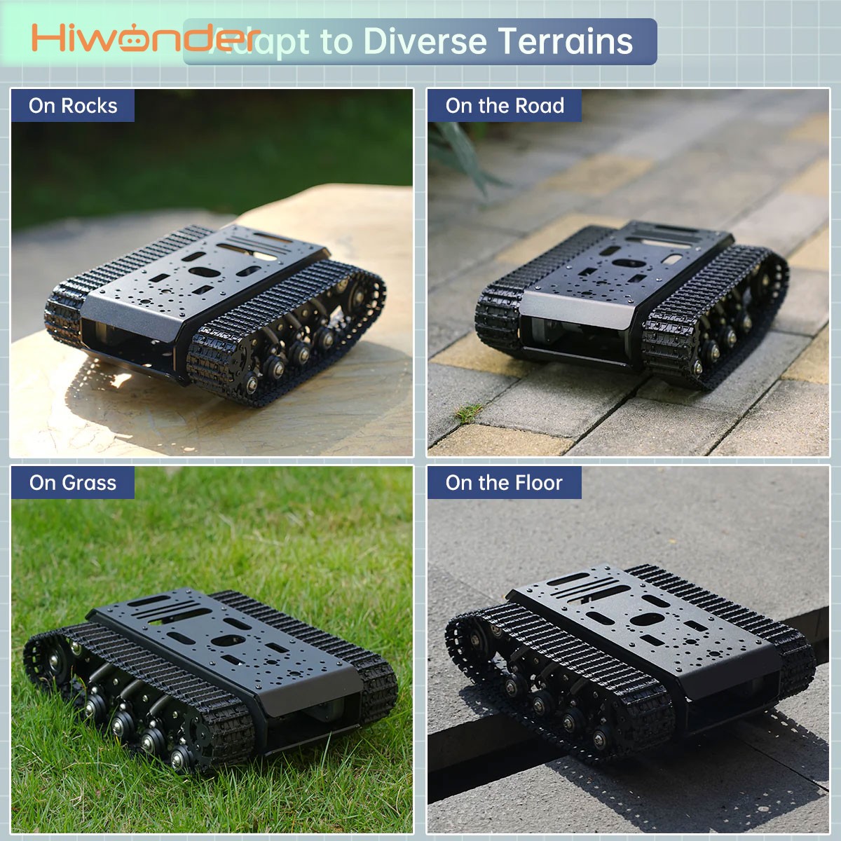 Hiwonder 装軌式戦車ロボットシャーシ シングル/ダブ - Tracked Robot Chassis のレビューと価格