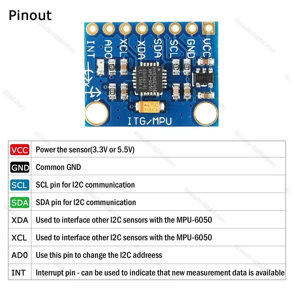 GY-521 MPU-6050 3軸ジャイロセンサーモジュー - Accelerometer Mpu6050 のレビューと価格