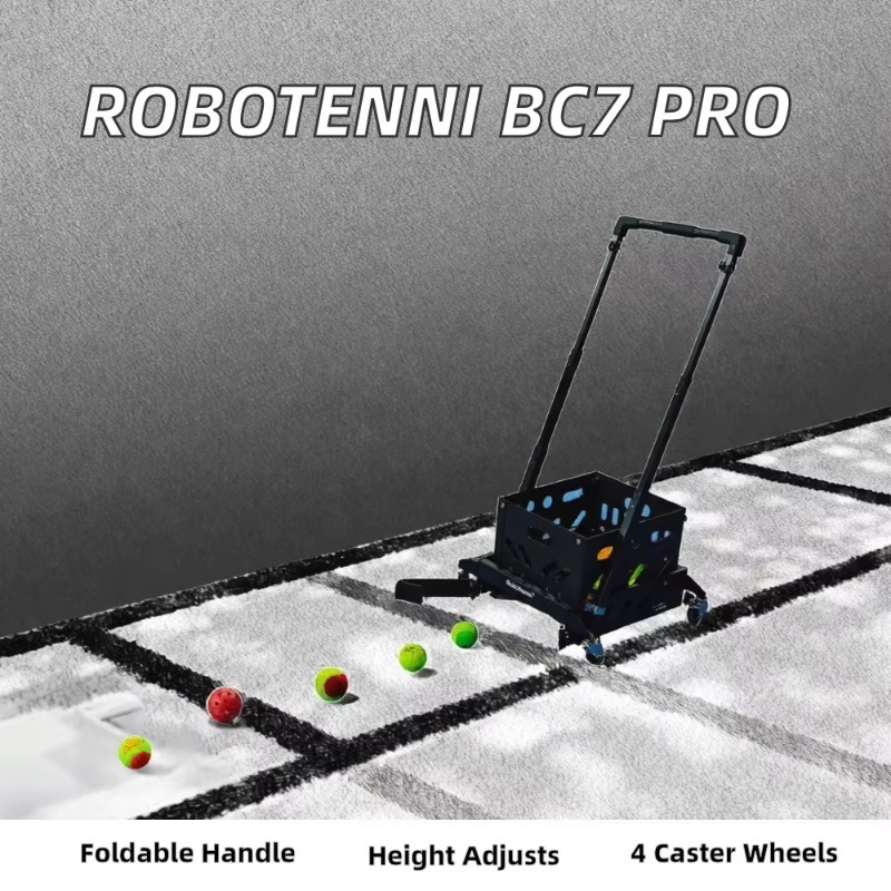YTYIN製、テニスやピクルボール用のボール回収・拾い上げツ - Caster Wheel のレビューと価格